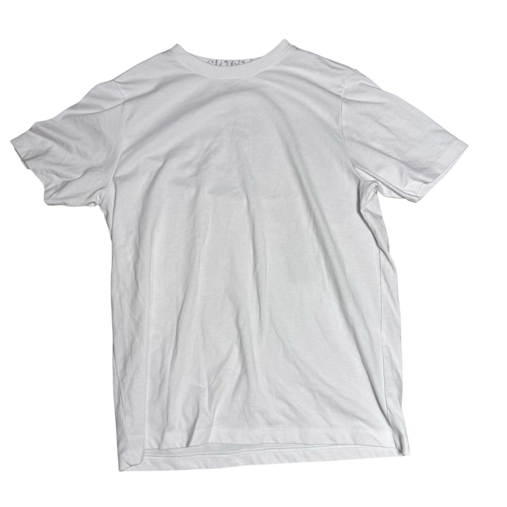 Wonder Nation Boys White Short Sleeve Crew Neck T-Shirt Husky Size L 10-12